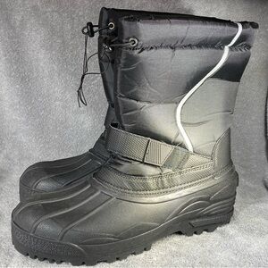 George Boots Mens Size 13 Black lined Inside velcro Chore‎ Slip On NEW